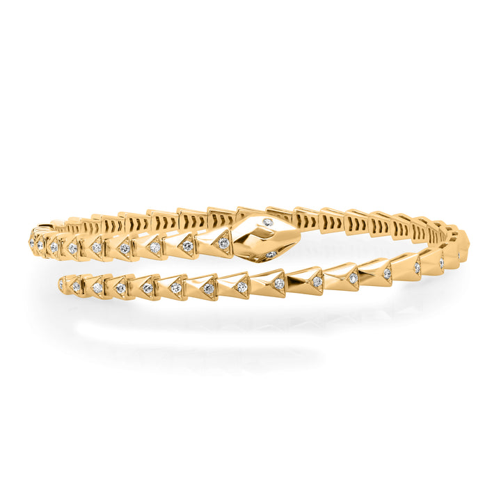 Snake Diamond Flexi Bangle