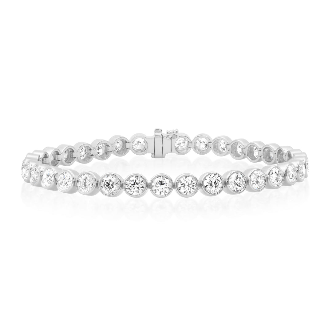 3.9MM 25-Pointer Bezel Diamond Cascade Bracelet