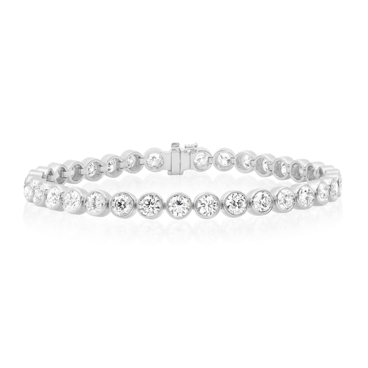 3.9MM 25-Pointer Bezel Diamond Cascade Bracelet