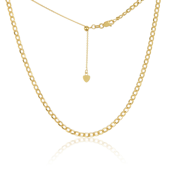 14K Gold Cuban Choker Necklace, LLGC-026