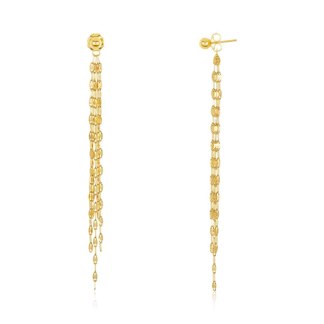14K Gold Dangle Drop Earrings