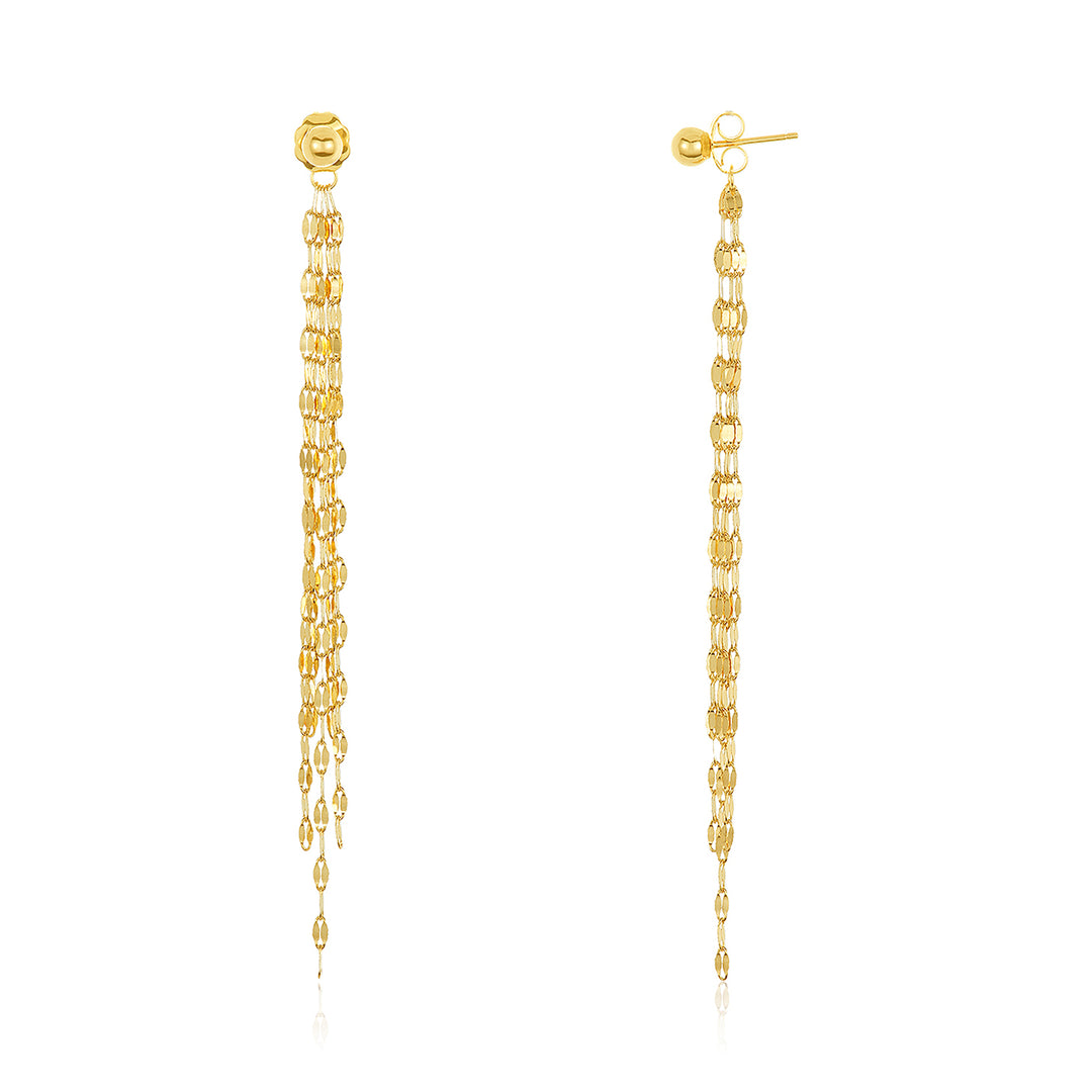 14K Gold Dangle Drop Earrings