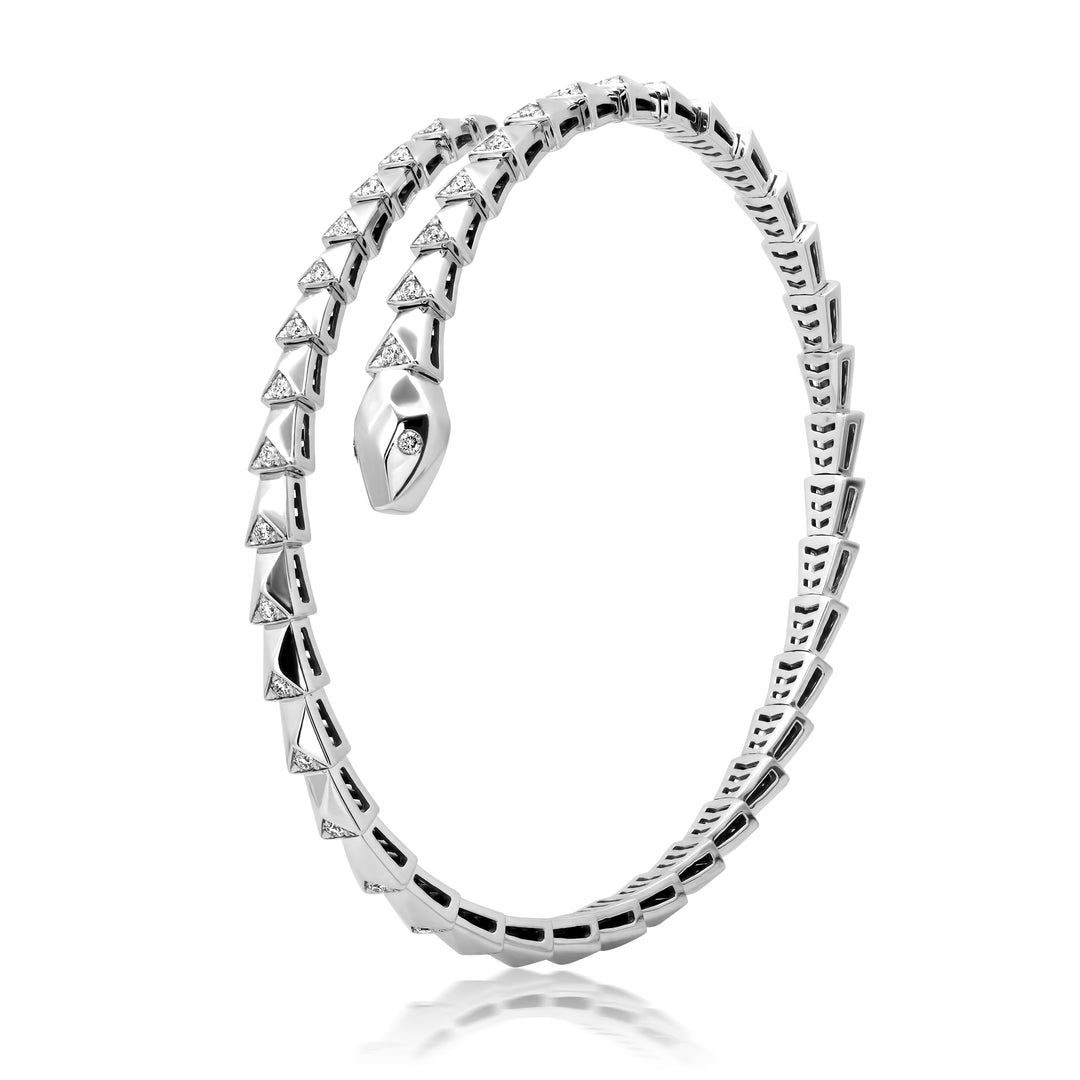 Snake Diamond Flexi Bangle