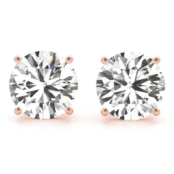 Lab Grown Diamond Stud Earrings Round 0.25 ct. tw.  - 4-Prong Basket