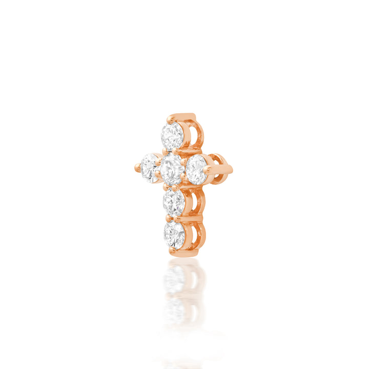 30-Pointer Mini Diamond Cross Pendant