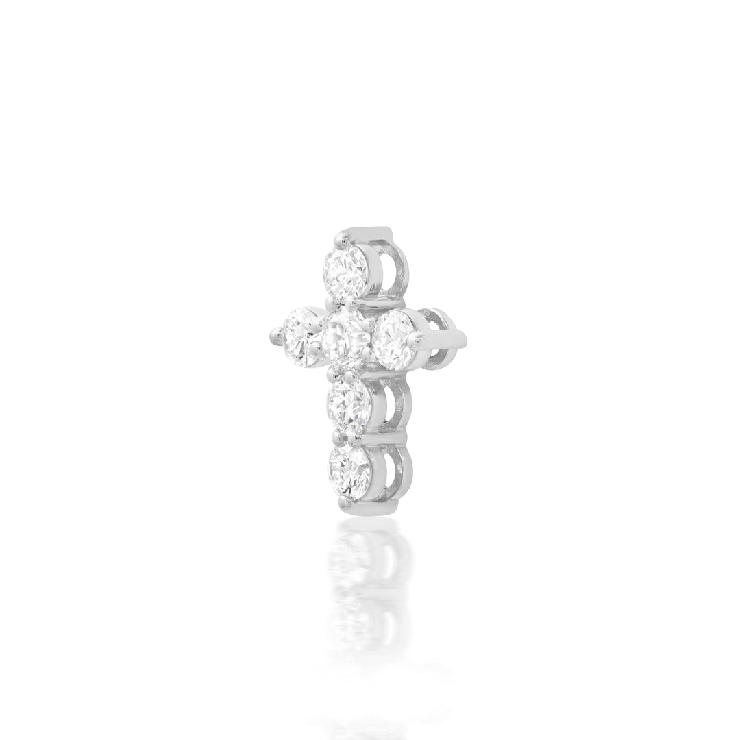 30-Pointer Mini Diamond Cross Pendant