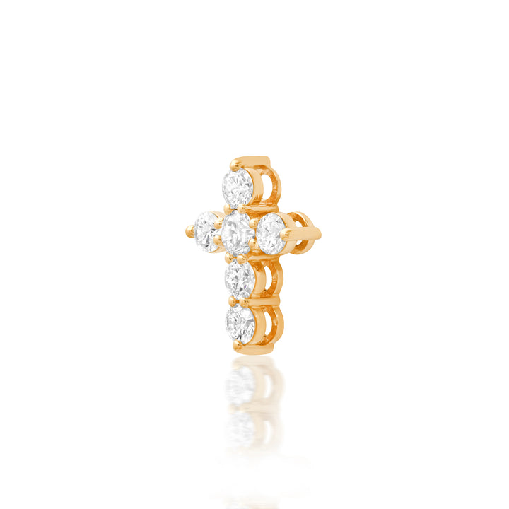 30-Pointer Mini Diamond Cross Pendant
