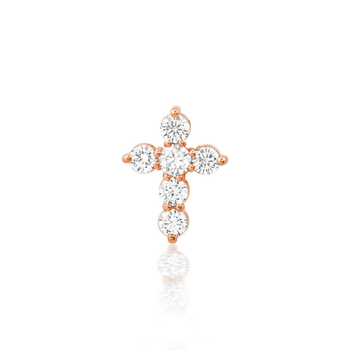 30-Pointer Mini Diamond Cross Pendant