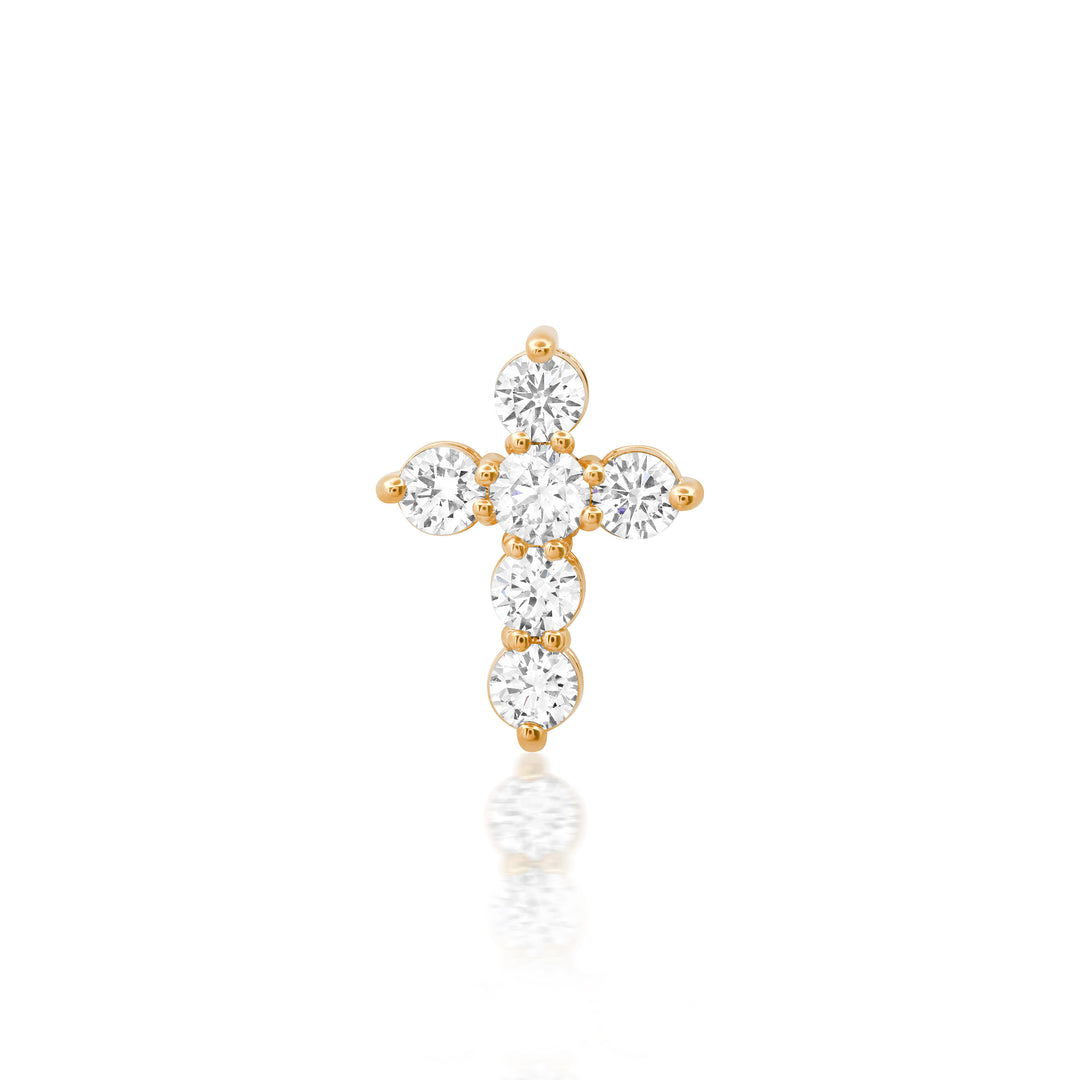 30-Pointer Mini Diamond Cross Pendant
