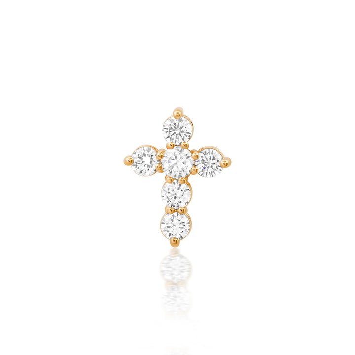 30-Pointer Mini Diamond Cross Pendant