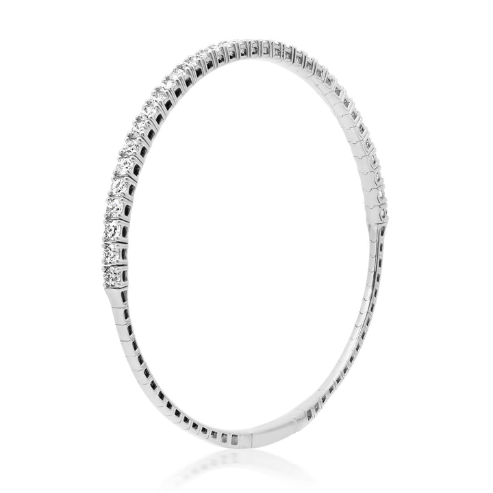 2.3MM 5-Pointer Half Way Diamond Flexi Bangle