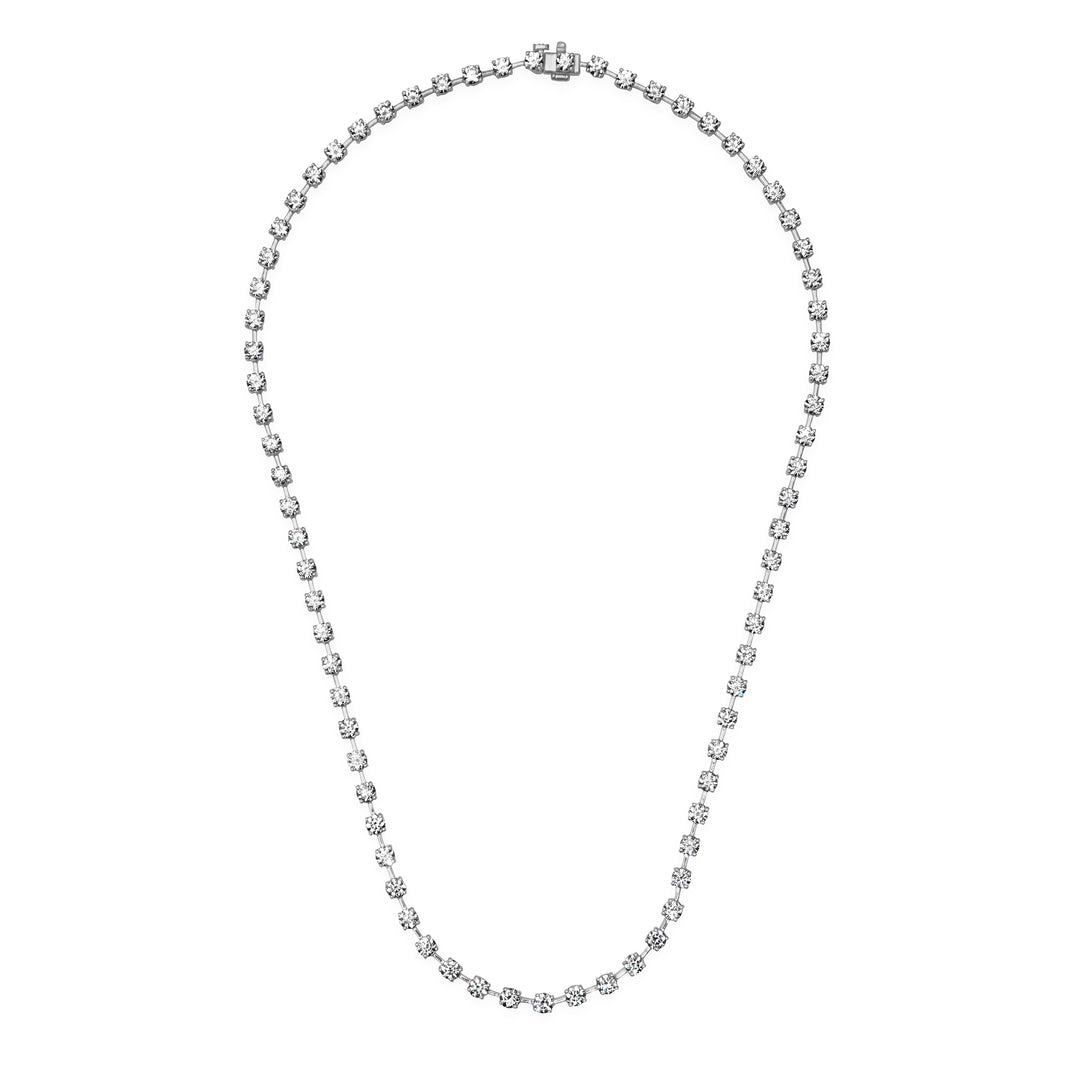 3.3MM 15-Pointer Full Diamond Bar Tennis Necklace