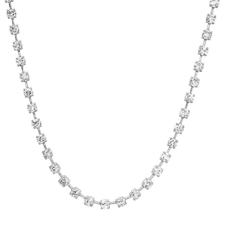 3.3MM 15-Pointer Full Diamond Bar Tennis Necklace