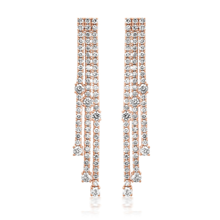 Tennis-Style Drop Earrings