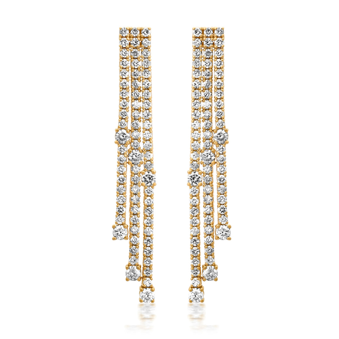 Tennis-Style Drop Earrings