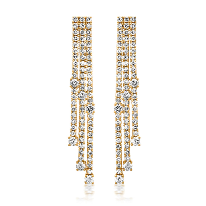 Tennis-Style Drop Earrings