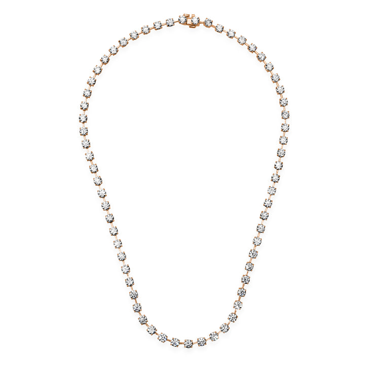 4.2MM 30-Pointer full diamond bar tennis necklace