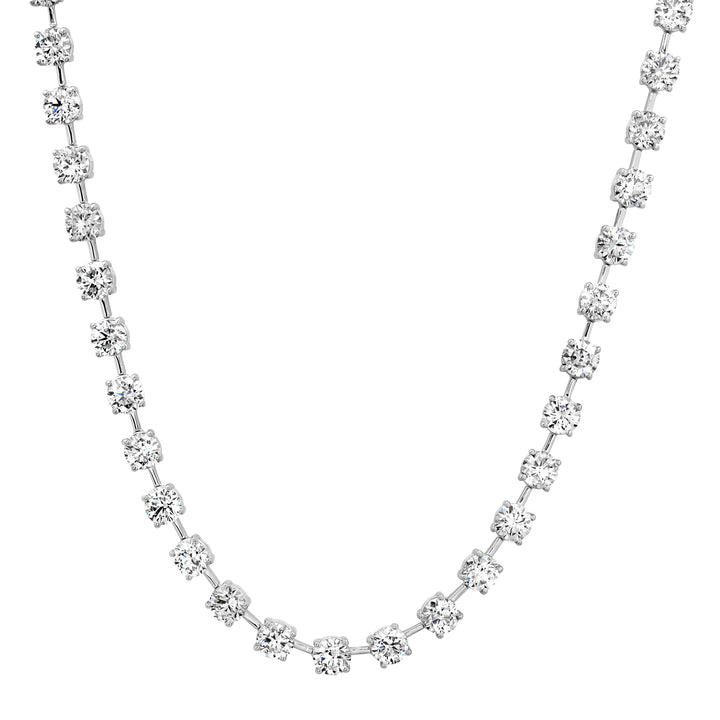 4.2MM 30-Pointer full diamond bar tennis necklace