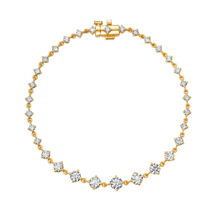 30-Pointer Graduated Jump Ring Diamond Bracelet