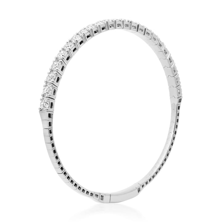 3MM 11-Pointer Half Way Diamond Flexi Bangle