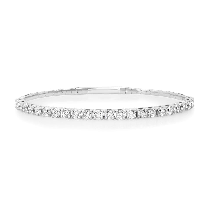 3MM 11-Pointer Half Way Diamond Flexi Bangle