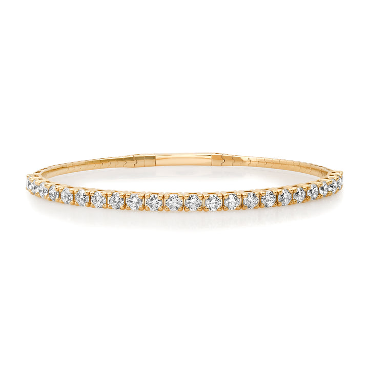 3MM 11-Pointer Half Way Diamond Flexi Bangle