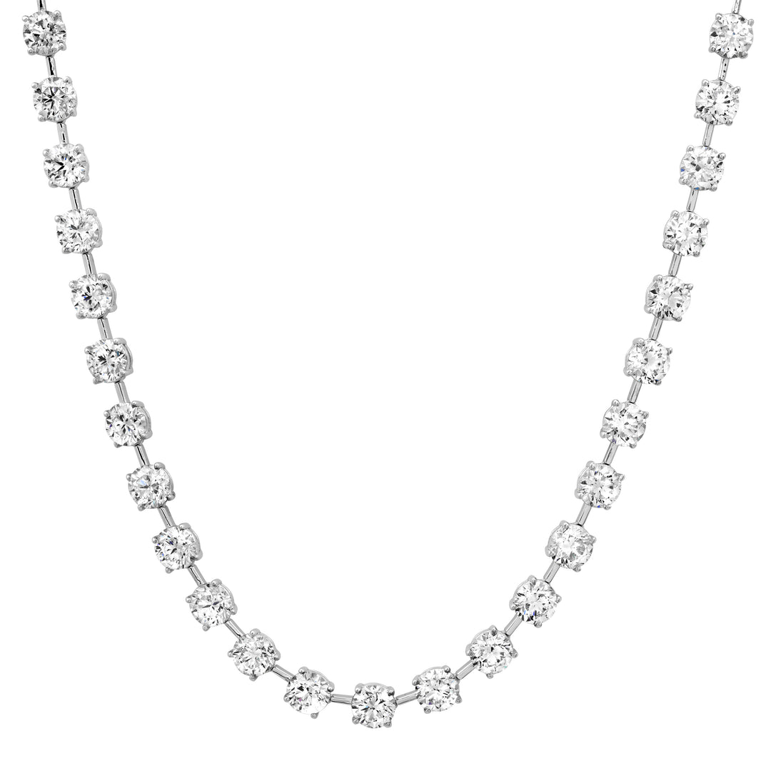4.6MM 40-Pointer Full diamond bar tennis necklace