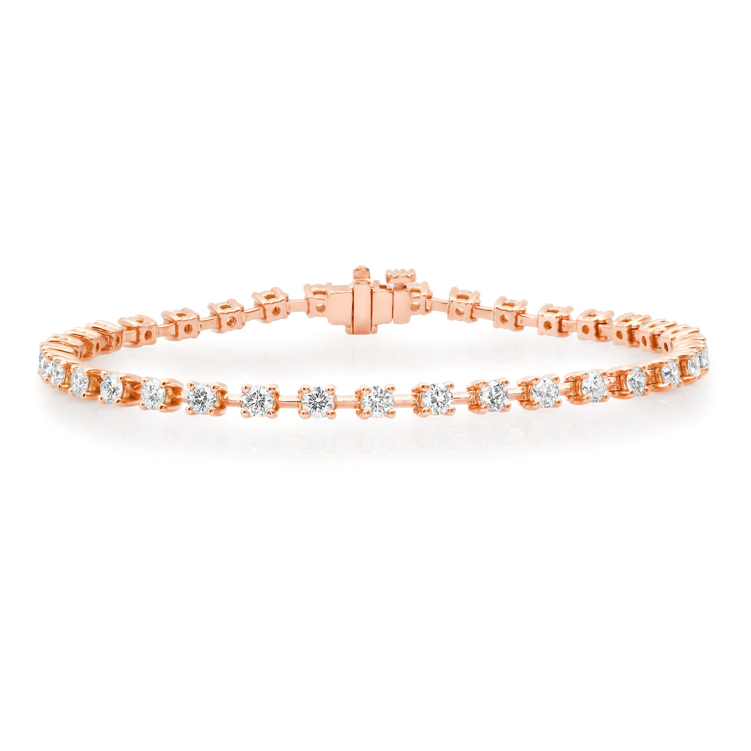 2.8MM 9-Pointer Diamond Bar-Bracelet