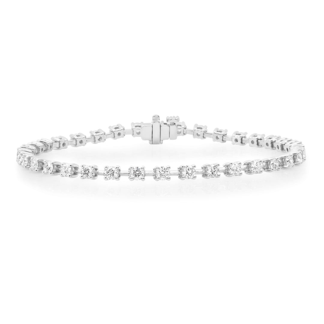 2.8MM 9-Pointer Diamond Bar-Bracelet