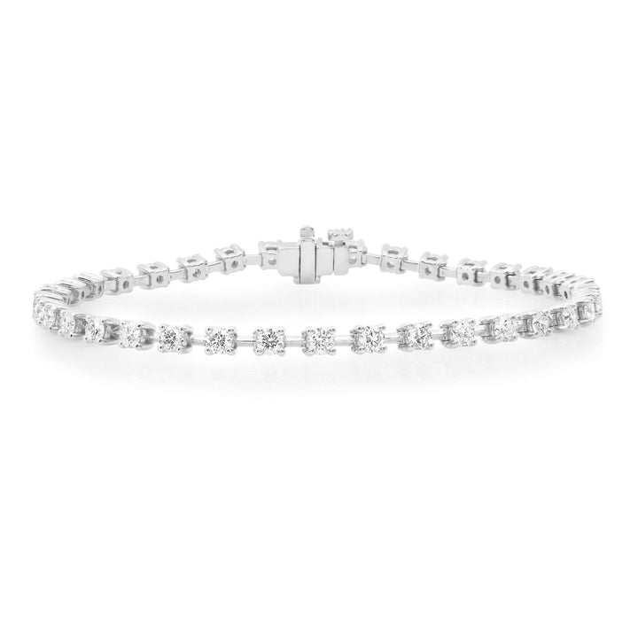 2.8MM 9-Pointer Diamond Bar-Bracelet