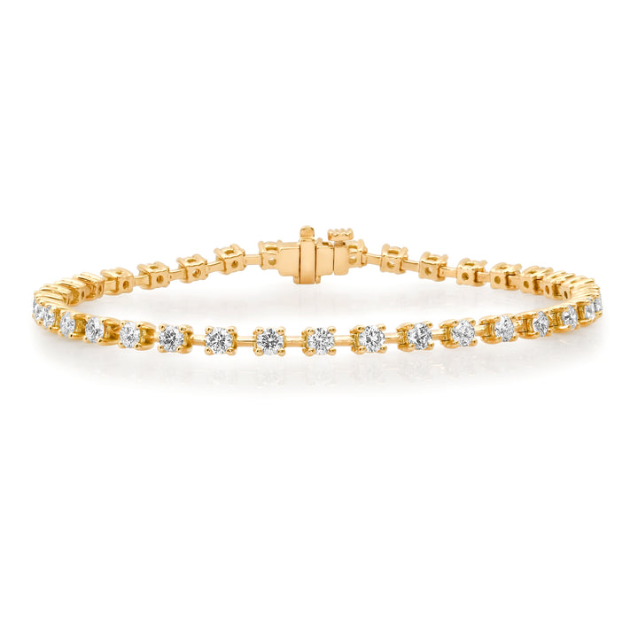 2.8MM 9-Pointer Diamond Bar-Bracelet