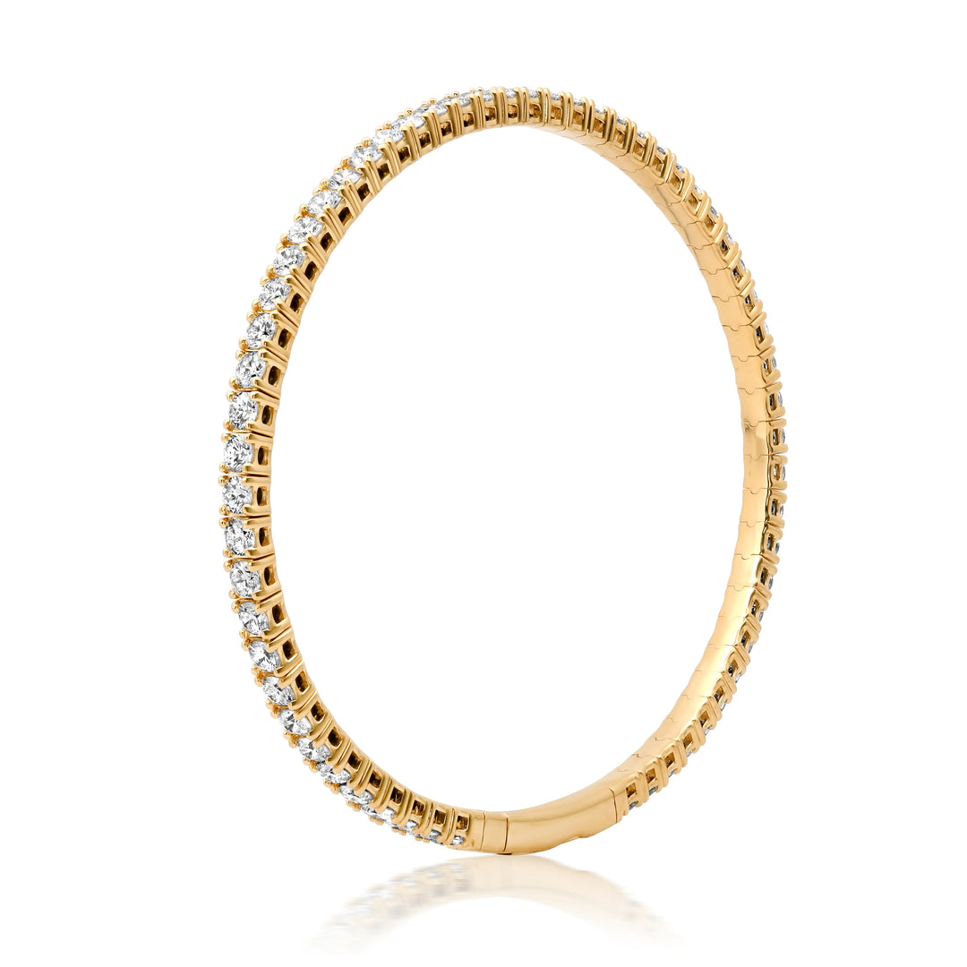 2.3MM 5-Pointer Diamond Flexi Bangle