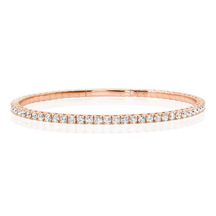 2.3MM 5-Pointer Diamond Flexi Bangle