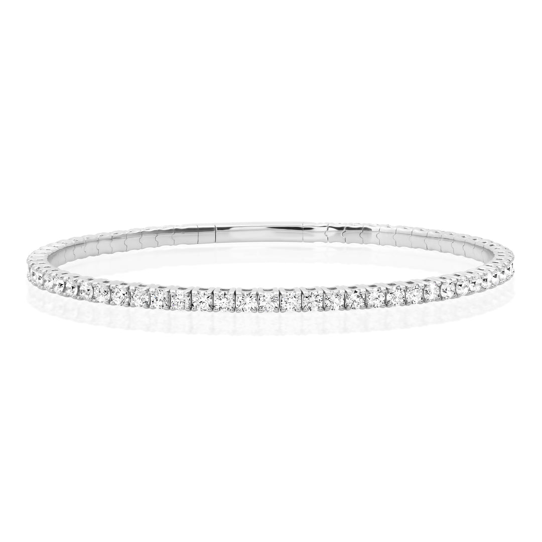 2.3MM 5-Pointer Diamond Flexi Bangle