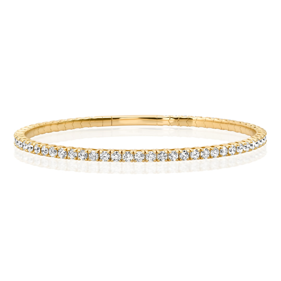 2.3MM 5-Pointer Diamond Flexi Bangle