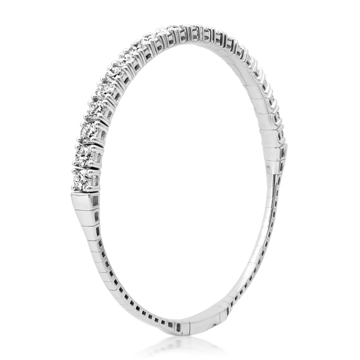 3.6MM 18-Pointer Half Way Diamond Flexi Bangle