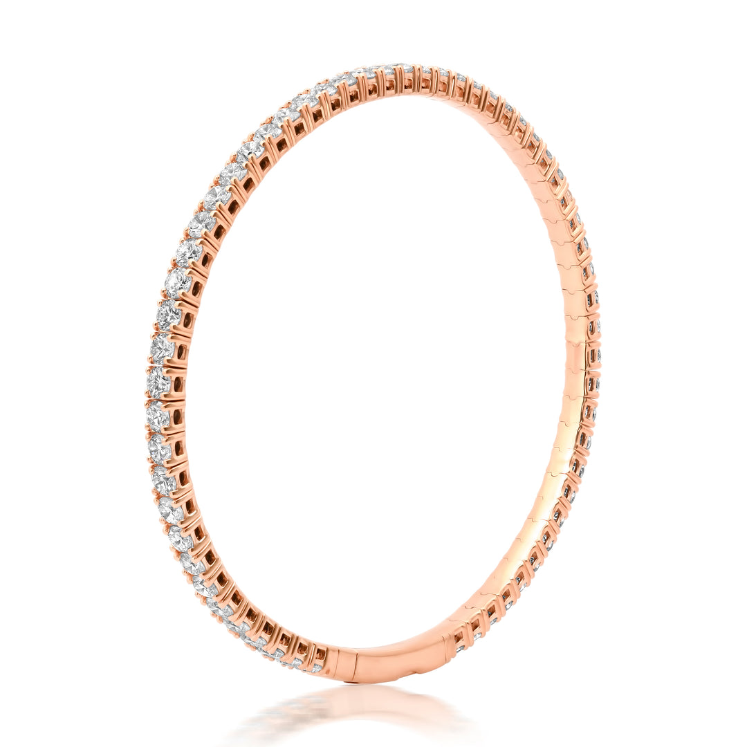 2.4MM 6-Pointer Diamond Flexi Bangle