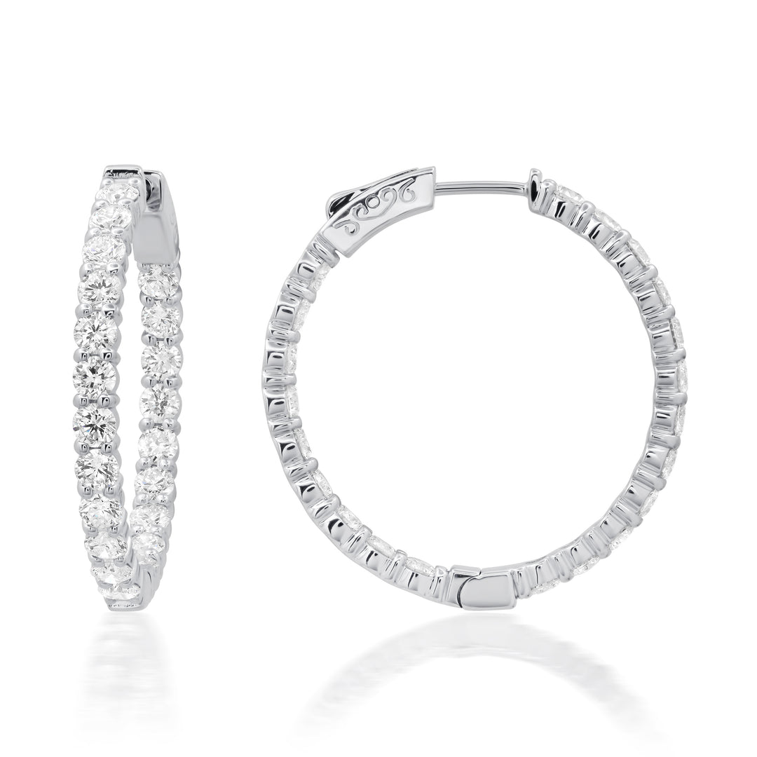 2.9MM 10-pointer Small Size Diamond Hoops