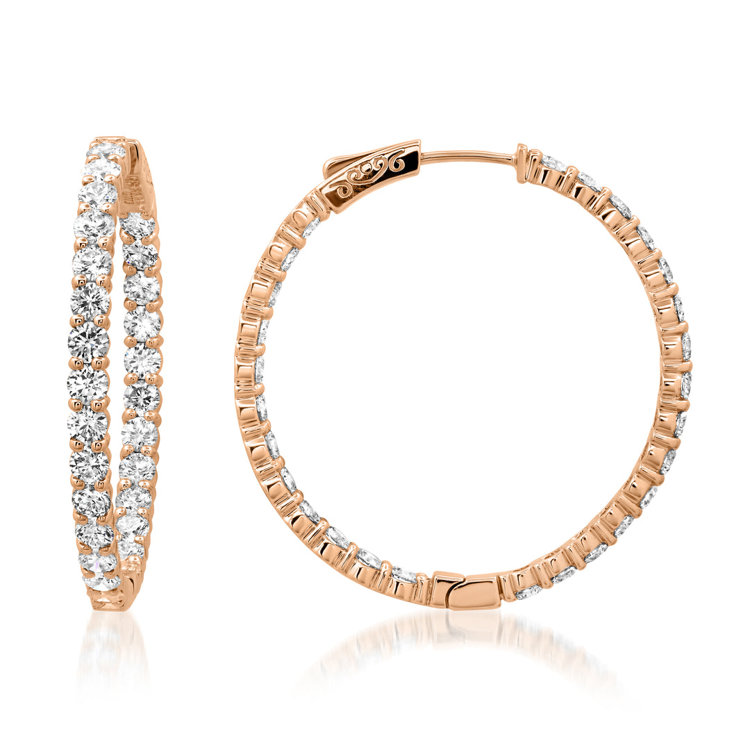 2.9MM 10-pointer Medium Size Diamond Hoops