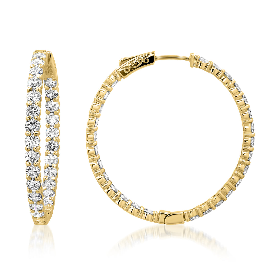 2.9MM 10-pointer Medium Size Diamond Hoops