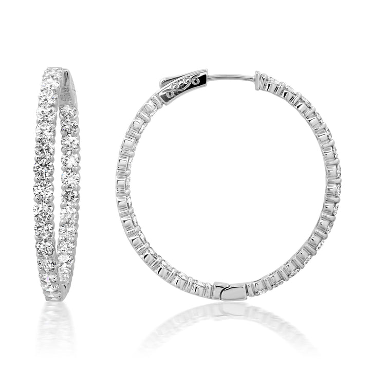 2.9MM 10-pointer Medium Size Diamond Hoops