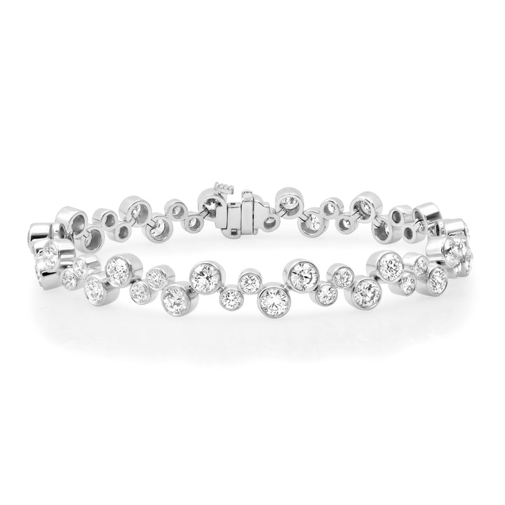 Zig Zag Diamond Cascade Bracelet