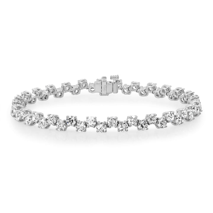 3.4MM 15-Pointer Zig Zag Diamond Cascade Bracelet