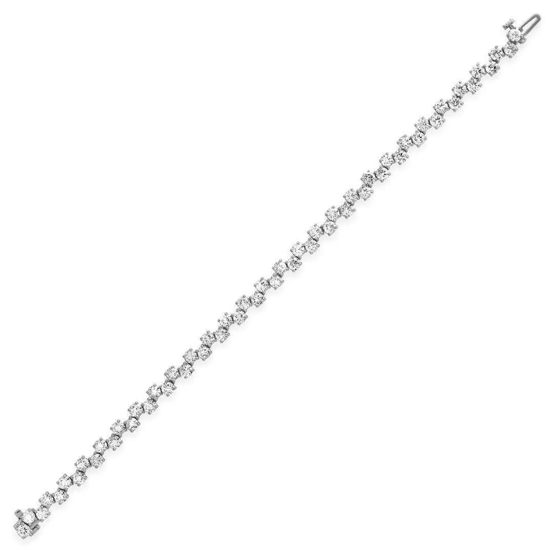 3.4MM 15-Pointer Zig Zag Diamond Cascade Bracelet