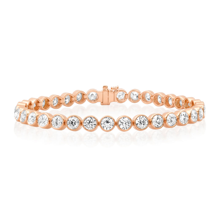 3.9MM 25-Pointer Bezel Diamond Cascade Bracelet