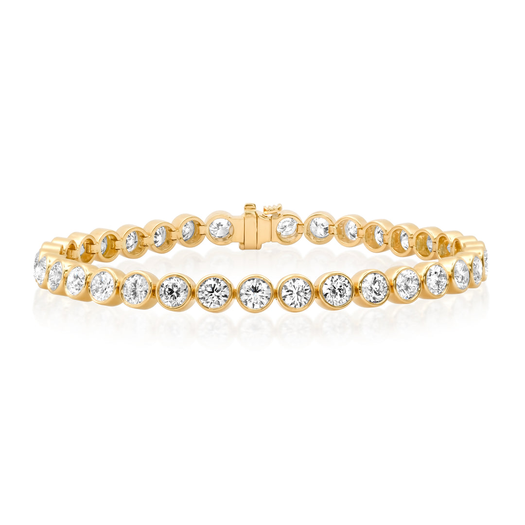 3.9MM 25-Pointer Bezel Diamond Cascade Bracelet