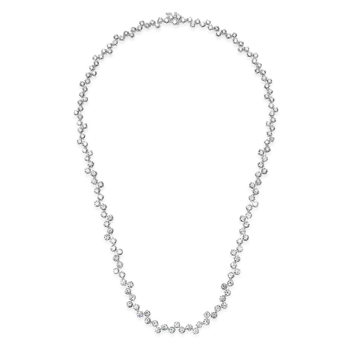 3.3MM 15-Pointer ZigZag Diamond Tennis Necklace