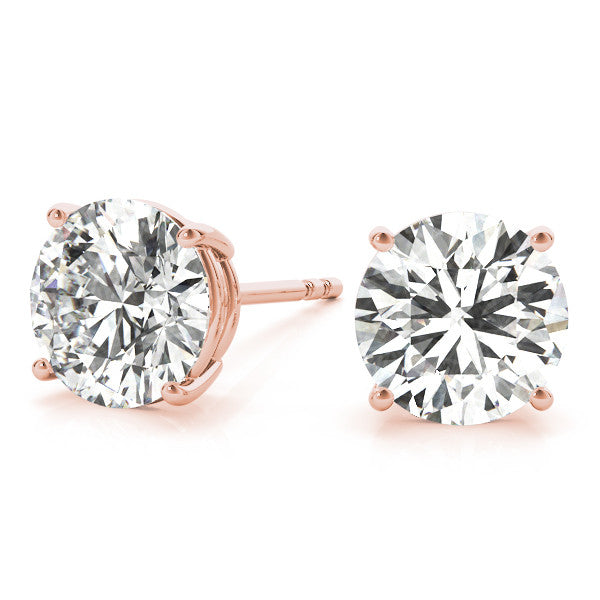 Lab Grown Diamond Stud Earrings Round 0.25 ct. tw.  - 4-Prong Basket