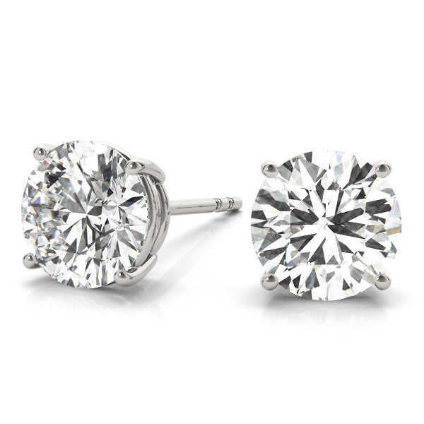 Lab Grown Diamond Stud Earrings Round 0.25 ct. tw.  - 4-Prong Basket