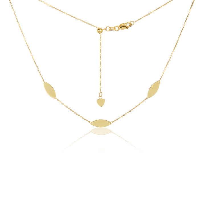 14K Gold Choker Necklace, LLGC-002